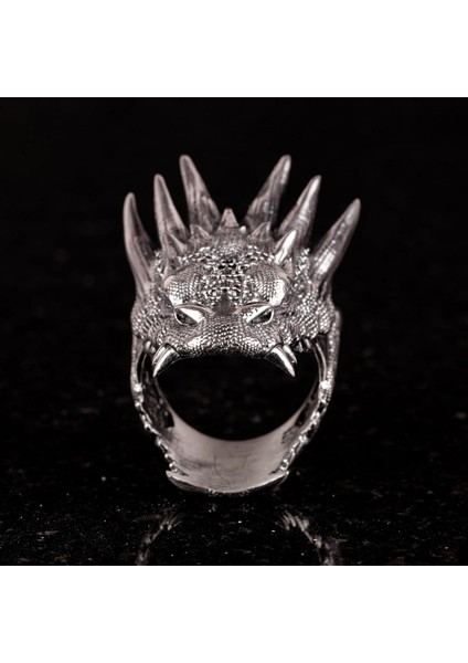 Ejderha Başlı Yüzük, Gümüş Ejderha Yüzüğü, 925 Ayar Gümüş Erkek Yüzüğü modelleri