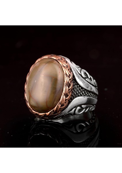 Gümüş Erkek Yüzük, Doğal Qianhai Jade Taş Yüzük fırsatları