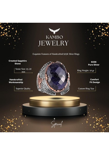 Gümüş Camii Yüzüğü, Yapay Taş Yüzüğü, 925 Ayar Gümüş Yapay Safir Taş Yüzüğü - Çeşitli Koleksiyon fiyatları