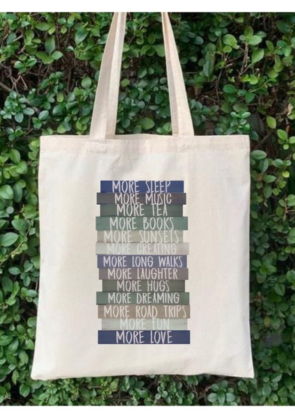 Hayat Motto Kitaplar Ham Bez Tote Bag Çanta, Pinterest Çanta modelleri