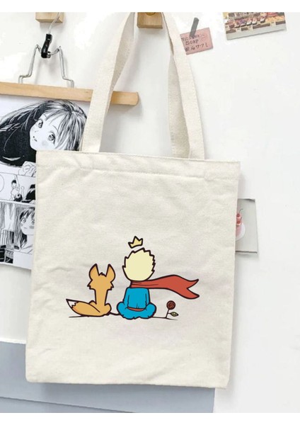 Le Petit Prince Küçük Prens Tasarımlı Pinterest Tote Bag Bez Çanta