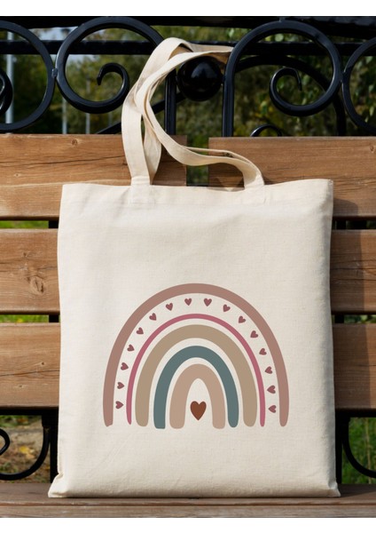 Retro Rainbow Ham Bez Tote Bag Çanta, Pinterest Çanta fiyatları
