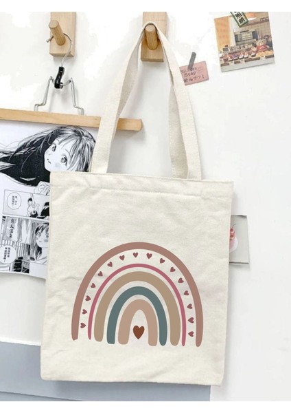 Retro Rainbow Ham Bez Tote Bag Çanta, Pinterest Çanta fırsatları