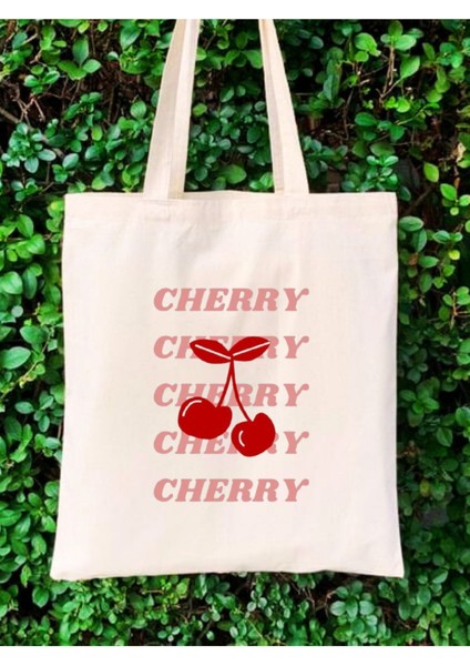 Y2k Cherry Coquette Pinterest Kiraz Retro Unisex Bez Çanta Tote Bag fiyatları