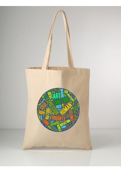 Feelings Happy Tasarımlı Tote Bag Bez Çanta fiyatları