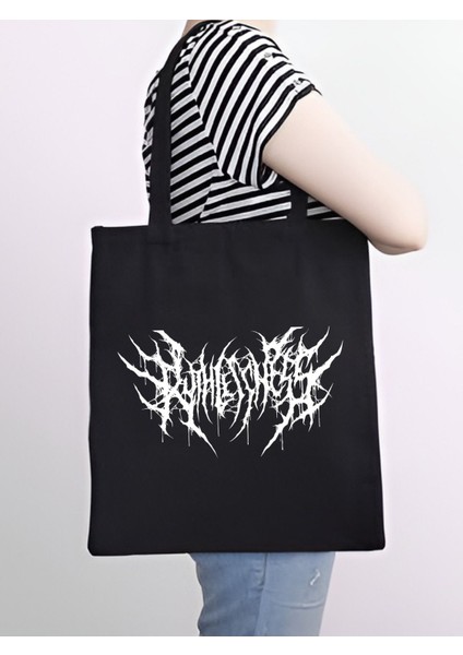 Gothic Tarz, Gotik Tasarım Siyah Bez Çanta, Omuz Çantası modelleri