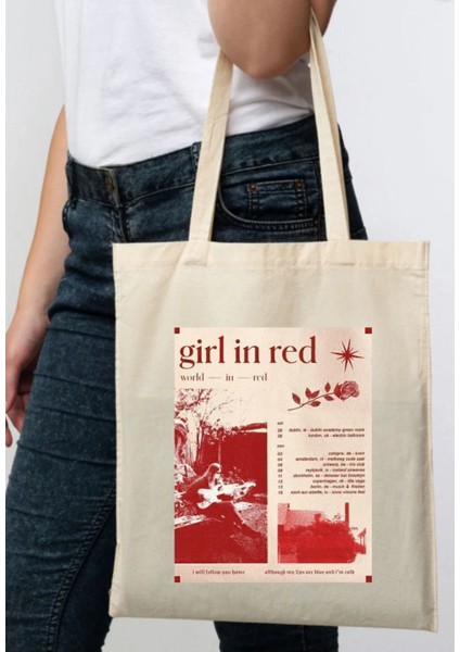 Girl In Red Bez Çanta, Tote Bag modelleri