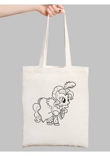 Unicorn Çocuk Boyama Çantası, Anaokulu Boyama Bez Çanta Tote Bag