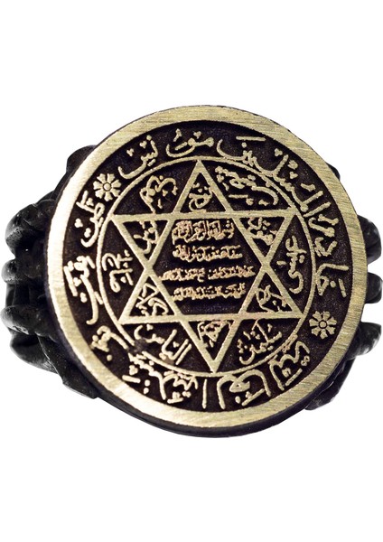 Sterling Gümüş Erkek Yüzük, Davud Yıldızı