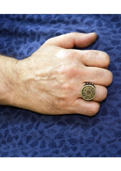 Sterling Gümüş Erkek Yüzük, Davud Yıldızı indirimleri