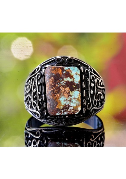 Arizona Turkuaz Taş Yüzük, 925 Ayar Gümüş Yüzük Erkekler Için, Gümüş Yüzük Taş Bandı fiyatları