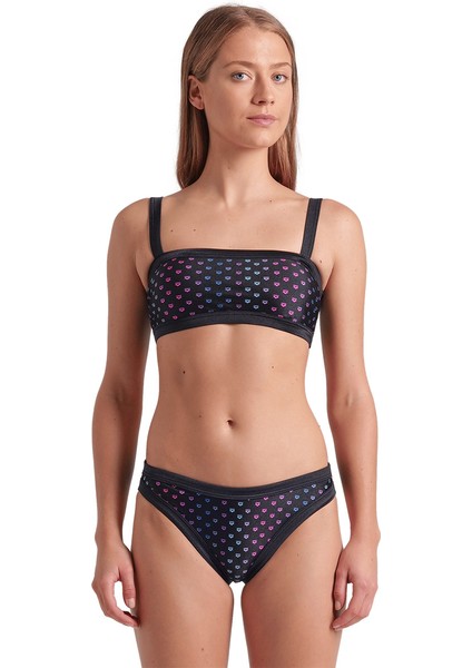 Rainbow Monogram Kadın Siyah Yüzücü Bikini 007078515