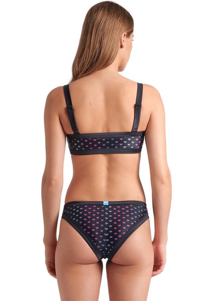 Rainbow Monogram Kadın Siyah Yüzücü Bikini 007078515 fiyatları