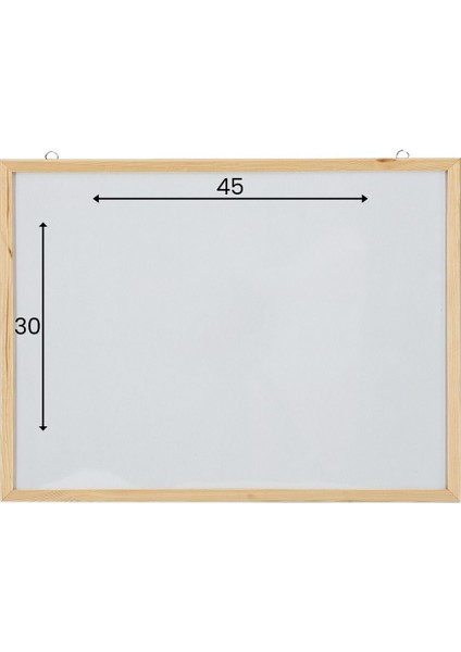 Interpano 30X45 Beyaz Yazı Tahtası Duvara Monte Ahşap Çerçeve Laminant Yüzey indirimleri
