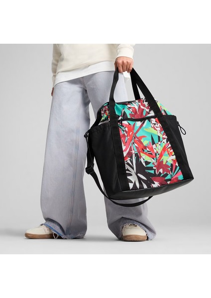 Essential Tropical Tote Unisex Siyah Omuz Çantası 09136001 fiyatları