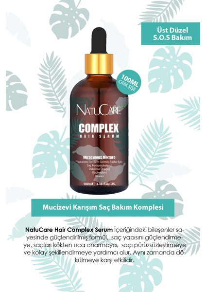 Natucare Saç Pürüzsüzleştirici Mucizevi Yağlar 2'li Saç Bakım Seti 100ML (Complex Karışım & Biberiye Yağı) fiyatları