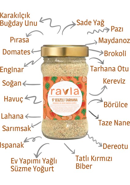 3'lü Ürün - Ravla 17 Sebzeli Tarhana 200g fiyatları