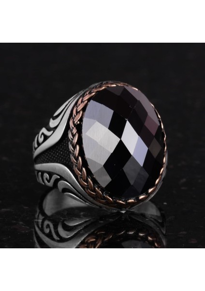 925 Ayar Gümüş Yüzük - Taş Gümüş Yüzük - El Yapımı Yüzük (Oluşturulmuş Oniks) indirimleri