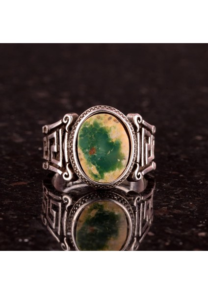 Doğal Arizona Turkuaz Taş Yüzük, 925 Ayar Gümüş Erkek Yüzük (Model-6) fiyatları