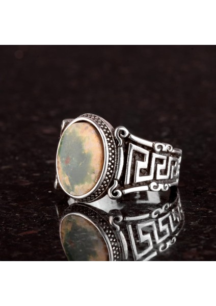 Doğal Arizona Turkuaz Taş Yüzük, 925 Ayar Gümüş Erkek Yüzük (Model-6) indirimleri