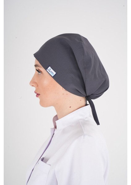 Düz Antrasit Tesettür Doktor Hemşire Hastane Aşçı Mutfak Cerrahi Bone fiyatları