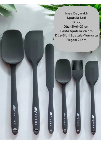 Isıya Dayanıklı 11 Prç Silikon Spatula Kepçe Kaşık Kevgir Çeyiz Seti