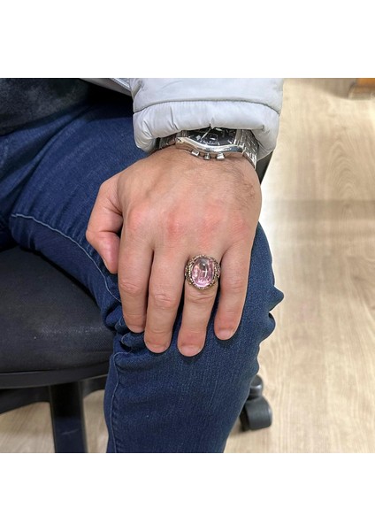 Pembe Topaz Yapay Taş Yüzük, Denizci Ağı Yüzüğü, 925 Ayar Gümüş Yapay Taş Yüzükler, Çeşitli Koleksiyon modelleri