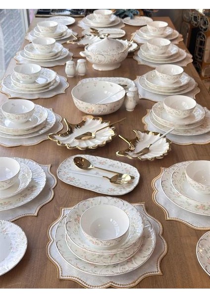 Yemek Takımı Tıffany Flowers 84 Parça 12 Kişilik