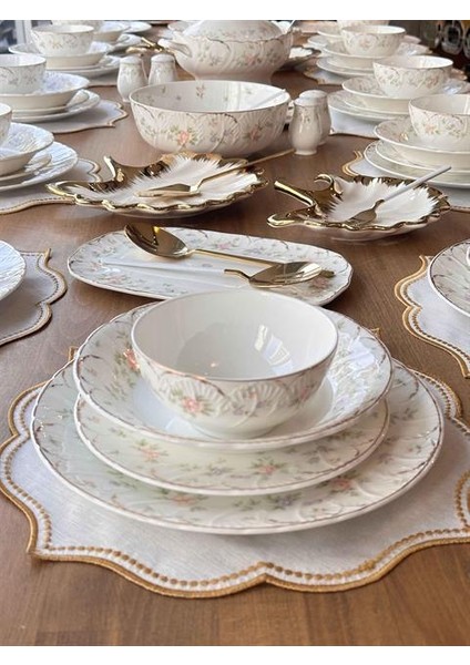Yemek Takımı Tıffany Flowers 84 Parça 12 Kişilik fırsatları