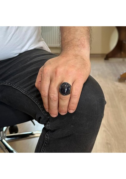 David Yıldızı Yüzük, Yapay Taş Yüzük, 925 Ayar Gümüş Süleyman Yüzüğü (Mavi Güneş Taşı Yapay Taş) modelleri