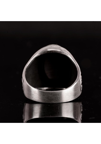 Doğal Ametist Kedi Gözlü Taş Yüzük - 925 Ayar Gümüş Erkek Yüzük - Koruyucu ve Sezgisel Tasarım indirimleri