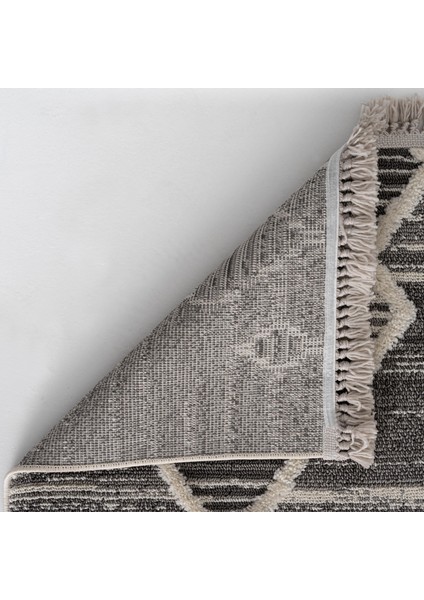Sakura 2206 Gri Hav Toz Vermez Etnik Desenli Modern Dokuma Bukleli Salon Halısı indirimleri