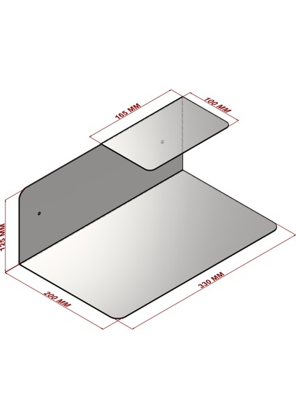 Metal Duvar Rafı Yatak Kenarı Rafı Çift Katlı Kitaplık Süs ve Telefon Tutucu Siyah modelleri