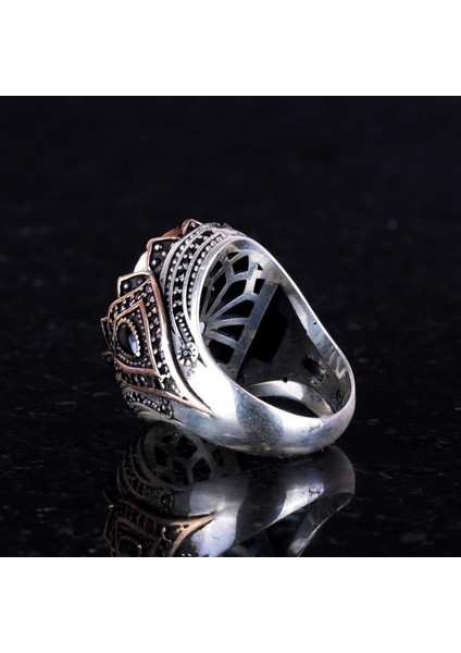 Kişiye Özel Monogram Gümüş Erkek Yüzük - 925K Katı Sterlin Gümüş Yüzük fiyatları