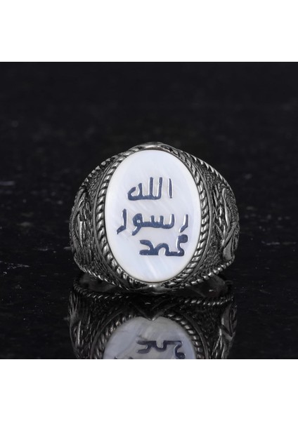 Islami Erkek Yüzük - Kartal Sembolü Yüzük - 925 Ayar Gümüş El Yapımı Erkek Yüzük (Beyaz) fırsatları