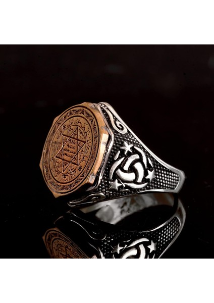 Islami Süleyman Tılsım Yüzüğü, Gümüş Tılsım Yüzüğü, 925 Ayar Gümüş Erkek Yüzüğü, Büyük Yüzük fırsatları