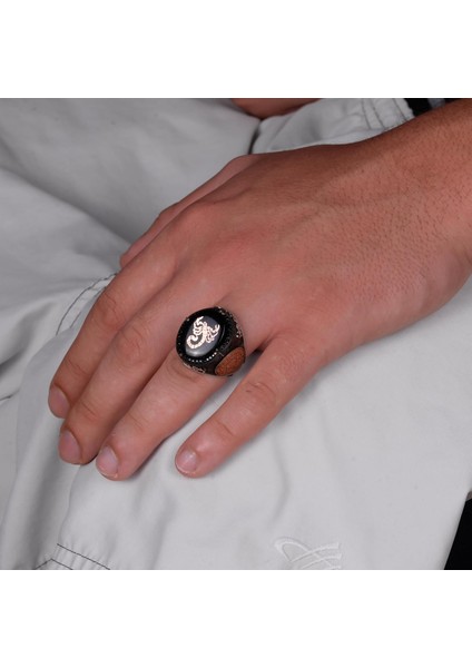 Özgün Desenli Yüzük - 925 Ayar Gümüş El Yapımı Erkek Yüzüğü - Davut Yıldızı Yüzüğü (Akrep) modelleri