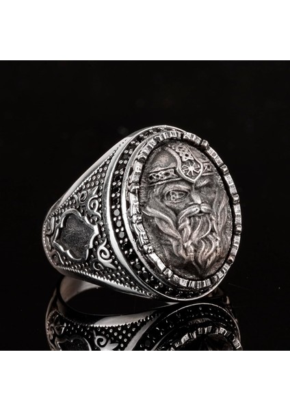 925 Ayar Gümüş Erkek Viking Savaşçı Yüzük - Cesur ve Tarihi Tasarım, Günlük Kullanım ve Özel Günler Için Ideal modelleri