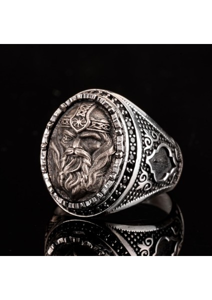 925 Ayar Gümüş Erkek Viking Savaşçı Yüzük - Cesur ve Tarihi Tasarım, Günlük Kullanım ve Özel Günler Için Ideal fırsatları