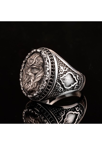 925 Ayar Gümüş Erkek Viking Savaşçı Yüzük - Cesur ve Tarihi Tasarım, Günlük Kullanım ve Özel Günler Için Ideal indirimleri