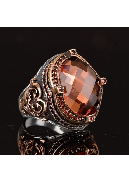 Sultanite Yapay Taşlı Erkek Yüzüğü, Gümüş Yüzük, Özel Gümüş Yüzük, El Yapımı Takı, Erkek Takısı fırsatları