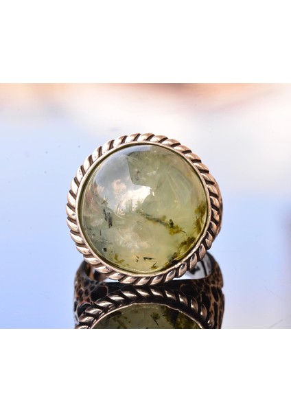 Doğal Yeşim Taşı Yüzük, Yeşim Yüzük, Katı 925 Ayar Gümüş Yüzük, El Yapımı Takı Yeşil indirimleri