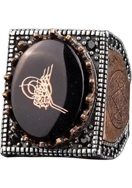 Davut Yıldızı Yüzüğü, Osmanlı Mühür Yüzüğü, 925 Ayar Gümüş Yüzük