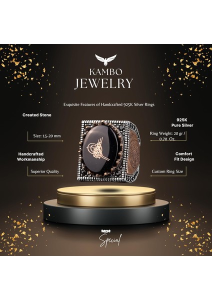 Davut Yıldızı Yüzüğü, Osmanlı Mühür Yüzüğü, 925 Ayar Gümüş Yüzük fiyatları