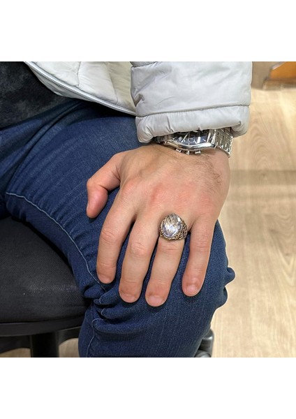 Kristal Taş Yüzük, 925 Ayar Gümüş Yüzük, Erkekler Için Yelkenli Halat Gümüş Yüzük, Çeşitli ve Farklı Koleksiyon modelleri