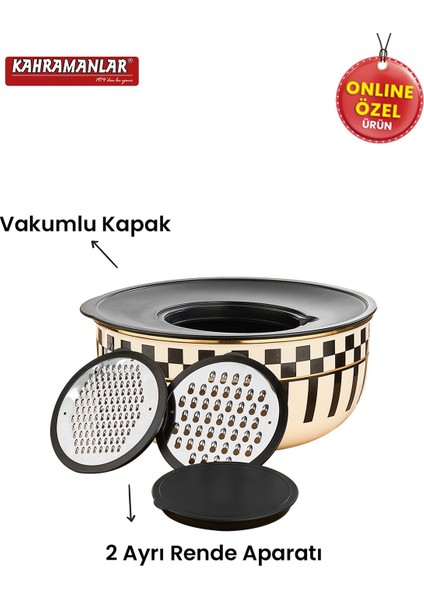 Kahramanlar Prime Cream Emaye 5 Parça Rendeli Saklama ve Karıştırma Kabı 24 cm fırsatları
