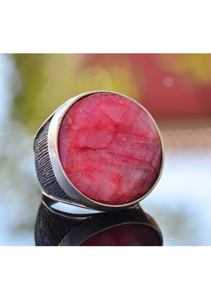 Yakut Yüzük, Ham Taş, Sterlin Gümüş Yüzük, Sterlin Gümüş Erkek Yüzüğü modelleri