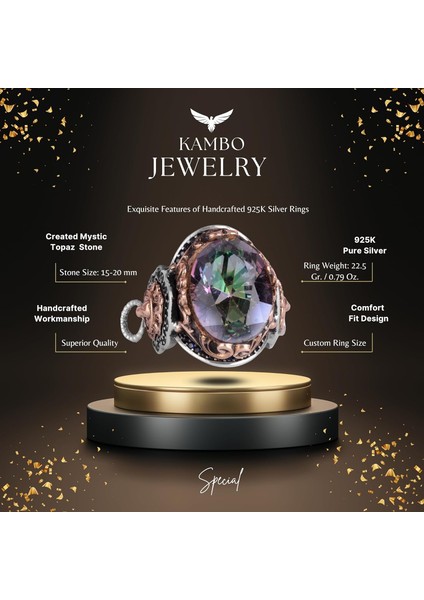 Mistik Topaz Yapay Taş Yüzük, Aslan Başı Erkek Yüzüğü, 925 Ayar Gümüş Yüzük, Tasarım Gümüş Erkek Yüzüğü fiyatları