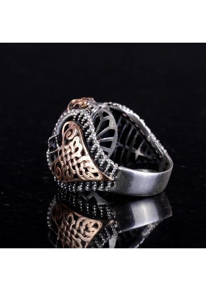 Doğal Florit Taşlı Yüzük, 925 Ayar Gümüş Yüzük Erkekler Için indirimleri