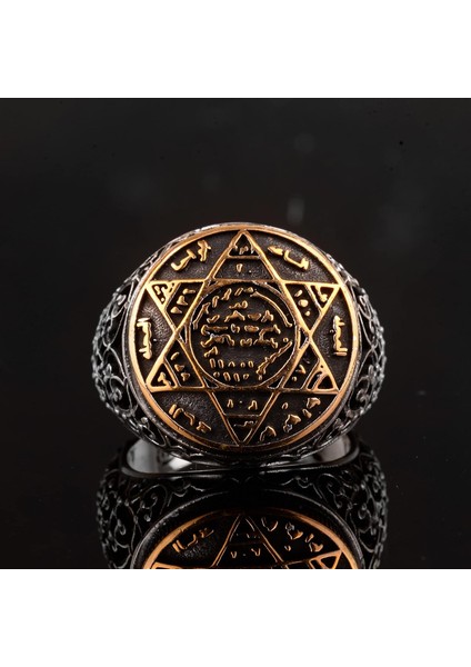 Süleyman Mührü Yüzüğü, Vintage Yüzük, 925 Ayar Gümüş Yüzük Erkekler Için modelleri